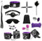 Kit de bondage BDSM, set de bondage mejorado de 17 piezas con bolsa de almacenamiento, juguetes sexuales para parejas, juguetes sexuales de placer SM para mujeres y hombres