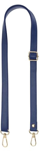 YELARXI Purse Strap Replacement PU Crossbody Adjustable Long Strap with Gold Swivel Clasps, 26-51 Inch Fit for Handbag Shoulder Shoulder Bag (Dark Blue)