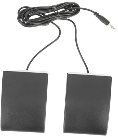 Elektronisches Trommel Fußpedal mit Doppeltem Tritt, 3,5-mm Anschluss | ABS Schwarz, Verschleißfest und Robust, für Kontinuierliche Klangwirkung, Passendes Zubehör für E-drums