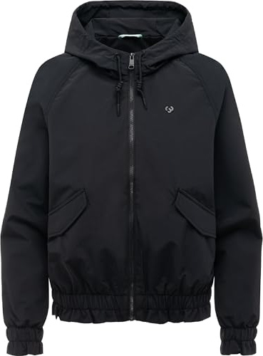 Ragwear Damen leichte Übergangsjacke wasserdichte Jacke mit verstellbarer Kapuze Kissi XS-XXL