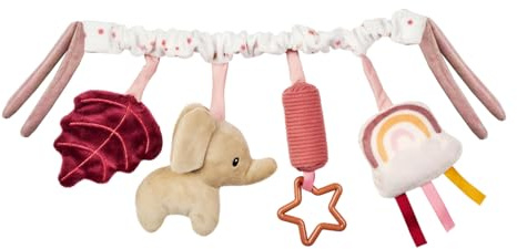 Nattou Lapidou Spielbogen Baby - Aktivitätsbogen - Ab der Geburt - Kompatibel mit Allen Kinderwagen oder Buggys - Kinderwagenkette - Zartrosa