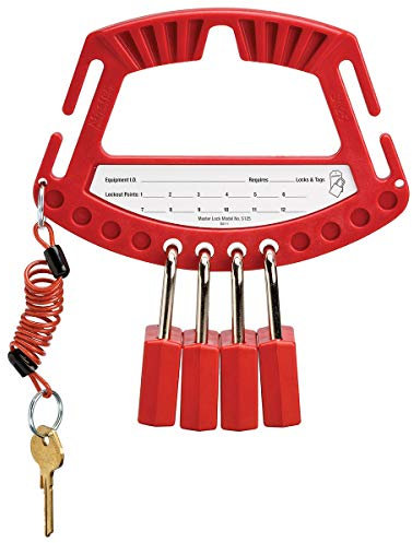 MASTER LOCK Poignée de Transport et de Rangement pour Cadenas [Consignation] [Rouge] - S125