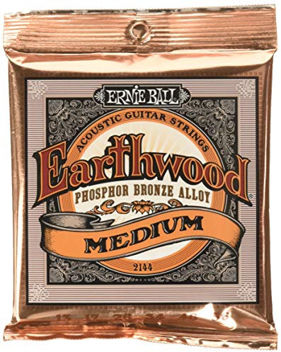 Ernie Ball 2144 Cordes de guitare acoustique 13-56 Earthwood Bronze Calibre moyen 13-56