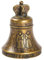 Campana Campanello da Tavolo in ottone Brunito Santi Cosma E DAMIANO