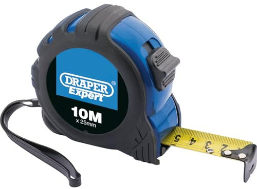 Draper 82816, 10m/25 mm Expert Mètre ruban professionnel – Noir/Bleu, noir, 82816