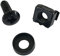 All Black M6 Cage Nuts, Bolts, Screws & Washers for Data Cabinets (100)