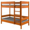 WNM Group Kinder Dino Etagenbett, 4 Farben, viele verschiedenen Größen, Massivholz & Holz-Platte, 140x70x160, Teak