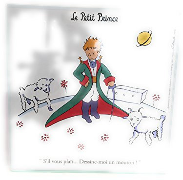 Editions Clouet Dessous de Plat en Verre Lisse- Le Petit Prince - 20 x20 cm