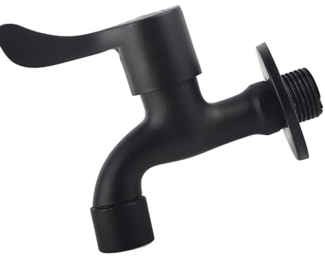 304 Acciaio inossidabile Stile Europeo Nero Montaggio A Parete Rubinetto Acqua Giardino Rubinetto per Bagno (02)