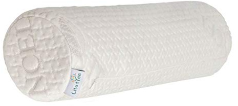 Pillowcase Ultra-Soft Cover for Neck Roll and Cervical Bolster Round Pillow of LitoTree (18x6 inch Pillowcase White) (Pillow case only, Does not Include The Pillow)