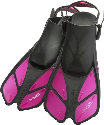 CRESSI Fins Bonete Translucent Pink S/M - Kurze Flossen für Erwachsene, Verstellbar, Widerstandsfähig, Leicht, Reisegeeignet, Rosa Transluzent, S/M
