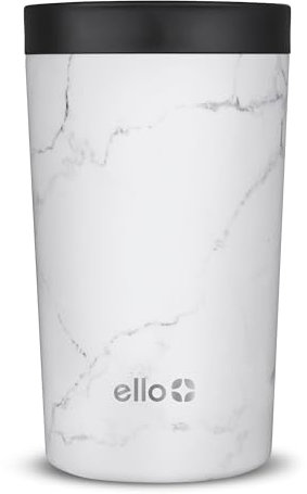 Ello Jones Edelstahl-Reise-Kaffeetasse, 313 ml, Marmor, Marmor (313 ml)