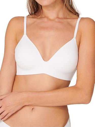 Schiesser Damen BH gepaddet ohne Bügel - Invisible Soft, weiss_166568, 80B