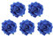 Beaupretty 5pièces Broche Fleur De Épingles De Rose Artificielles Pour Mariage Accessoires Élégants Pour Robes Et Costumes Bleu