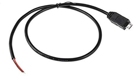 RS PRO USB-Kabel, Micro-USB B/offenes Ende, 500mm Schwarz