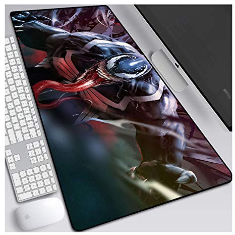 ITBT Venom Tappetino per XXL Mouse da Gioco - Gaming Mousepad Extra Grande 900 x 400mm - Pad 3mm con Base in Gomma Antiscivolo - Spessore 3mm Anime Tappetino Mouse, E