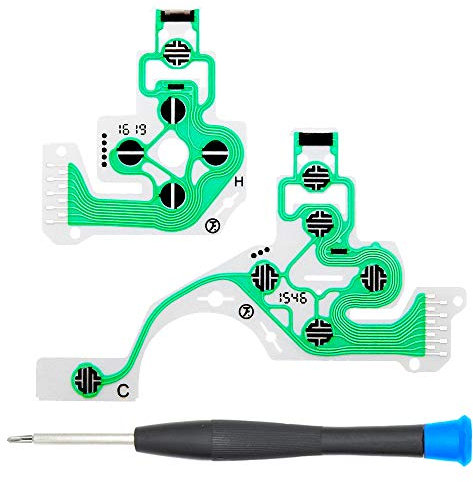 MMOBIEL Flex Ribbon Conductive Film Keypad Reemplazo para Playstation PS4 Dualshock 4 el Controlador JDS-030 Incl. (+) Destornillador