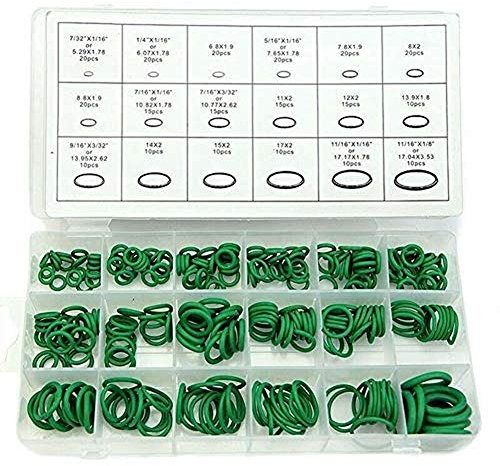 Kit de 270 joints toriques de 18 tailles pour climatisation de voiture - Assortiment de joints toriques HNBR avec boîte