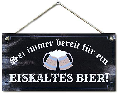 CARISPIBET Sei immer bereit | Haushalt Deko Grillparty Küche Bar Schilder 6x12''
