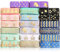 WILLBOND 20 Yards Gedruckte Glitzer Faltband Elastic Stretch Gummibänder 5,9 Zoll/ 15 mm breite Stirnbänder Elastisches Band für Baby Girl Hair Ties Haargummis DIY Nähen Handwerk, 20 Farben von 1 Yard