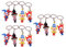 TOYANDONA Clown- Schlüsselringe 12Pcs Dekorative Clown Charme Keychain Assorted Clown Charms Anhänger Keychain Halloween Party Favors Geschenke (Gelegentliche Farbe) Dekorative Clown- Schlüsselringe