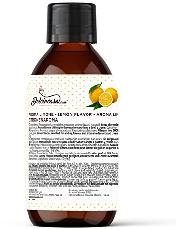 Dolcincasa-Aromi per dolci ottimi per dare sapore e profumo a impasti e creme Bottiglia da 250 gr (Aroma Limone)
