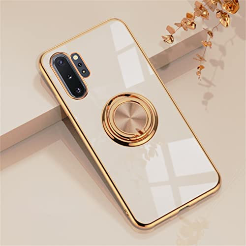Einaily Hülle für Samsung Galaxy Note 10 Plus Handyhülle, Schutzhülle Ultradünnes magnetische KFZ-Halterung mit 360-Grad Finger-Halter Schale Bumper Case Cover Galaxy Note 10 Plus