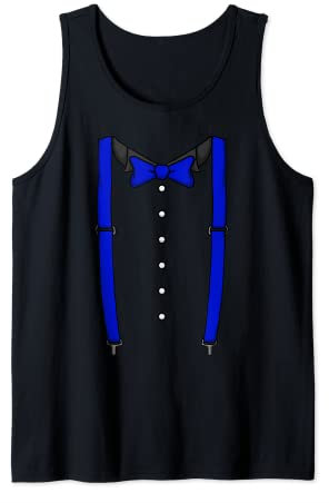 Blaue Fliege Hosenträger Kummerbund Smoking Fliege Tank Top