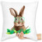 Shirtracer Kissen 40x40 Zierkissen - Hase mit Brille I Osterhase Nerd I Oster Hase - 40 x 40 cm - Weiß - osterhasen Bunny kissenhülle Hasen Easter hasenmotiv Ostern häschen Ostern￼ Motiv