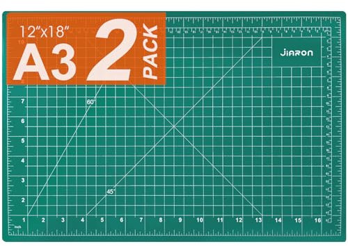 Tapete de costura autorreparable, 12 x 18 pulgadas, tapete de corte giratorio de doble cara, tabla de cortar de 5 capas para costura, manualidades, tela de pasatiempos, proyectos de álbumes de