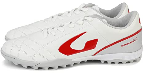 GEMS TFM01-0309 Scarpa TORNEO X Unisex, Bianco/Grigio/Rosso EU 40