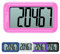 CHAMPOWER Pedometer for Walking, Super Portable Accurately Counting, 3D Tri-Axis Sensor, Digital Step Tracker with Clip Lanyard, Pink