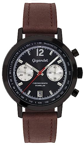 Gigandet Herren Analog Japanisches Quarzwerk Uhr mit Leder Armband AVG10-03