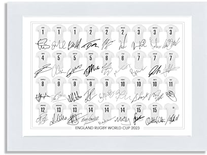 England Rugby World Cup Squad 2023 Team Signed Poster Photo Print Autograph Framed Memorabilia Owen Farrell (A4 Mounted Only)