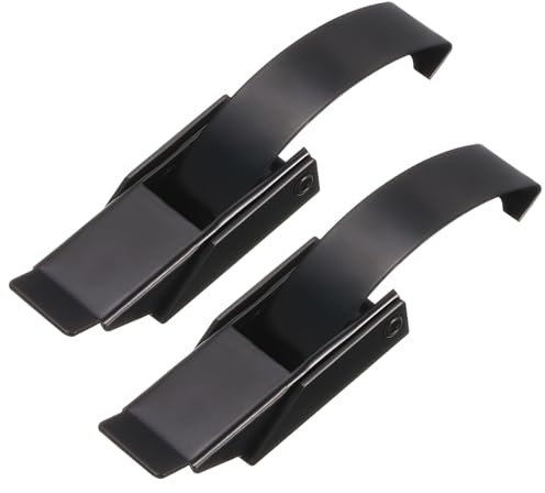 sourcing map 2 chiusure a levetta da 12,3 cm in acciaio inox SUS304 caricato a molla con gancio in acciaio a molla - nero