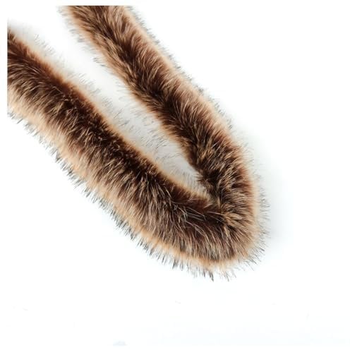 Wisafory 3 M Kunstpelz Band Kunstfell Bordüre Kunstpelzband Plüschband Plüsch Trim Stoff Dekoband zum Nähen Basteln Kunstpelzband für Geschenkdekoration, Kleiderdekoration Braun 3m
