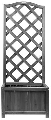 My Garden Wooden Planter with Trellis 45x30x120cm Garden Planter Box with Wooden Trellis for Climbing Plants Outdoor Planters for Gardens, Patio & Decking Ideal for Plants and Shrubs