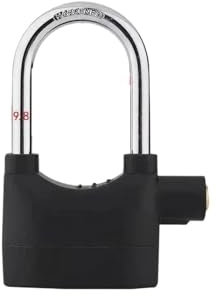 MedgAs Serrure d'alarme antivol for Moto, Serrure antivol for Porte extérieure de vélo électrique 110 DB(Green)