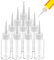 10 Stück 50ml Squeeze-Flaschen, Plastik Quetschflaschen Transparent,Liquid Flaschen Leere Quetschflasche Kleine Squeeze Flasche mit 10 Squeeze-Köpfen für Flüssigkeiten,Kleber Dressings Soßen und Öle