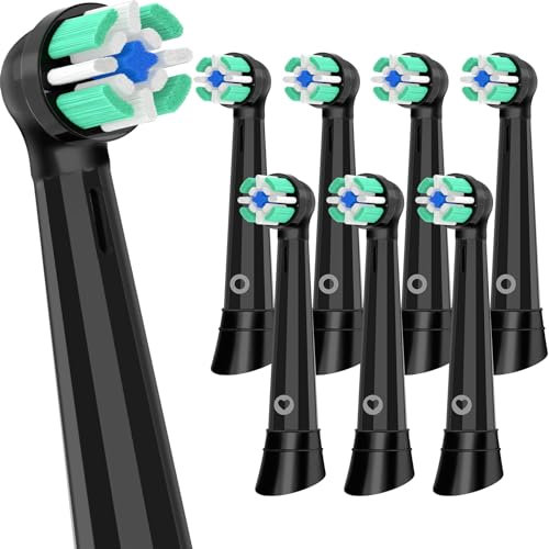 8er IO Aufsteckbürsten Kompatibel mit Oral B iO 3/4/5/6/7/8/9/10 Series Elektrischen Zahnbürstea, Aufsteckbürsten Kompatibel mit Oral b, IO Zahnbürste Aufsätze (Schwarz)