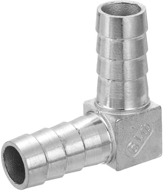 sourcing map Raccordo per tubo flessibile da 19 mm, raccordo a 90 gradi, in acciaio inossidabile 304, adattatore ad angolo retto per sistemi a vuoto, connessioni industriali, apparecchiature