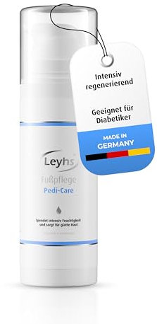 Leyhs® Pedi-Care Fußpflege mit Urea 150 ml – Reduziert Hornhaut & pflegt trockene Füße – Geeignet für Diabetiker – Zieht schnell ein, fettet nicht – Fußcreme, Schrundensalbe – Made in Germany