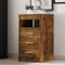 Myheimly Sideboard mit Schubladen Kommode Anrichte Schrank Mehrzweckschrank Beistellschrank Schubladenschrank Räuchereiche 40x50x76 cm Holzwerkstoff