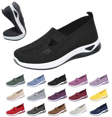 Zapatillas Plataforma Mujer,Zapatillas Mujer Plataforma,Zapatos Vestir,Zapatos Primavera,Malla Sandalias Sin Cordones Manos Antideslizantes para Caminar