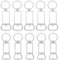 Fuhjythy 10Pcs Sublimation Keychain Blanks - Sublimation Keychain Case or Metal Sublimation Bottle Opener for Heat Transfer,Set A