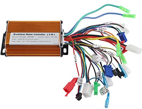 6 Röhrchen -Sinusströmungsmotor Controller | 3 Modus bürstenloser Geschwindigkeitsregelung für Elektrofahrzeug/Roller | 20A Strom mit Tempomat und 17 Anschlüssen | (36-48V)