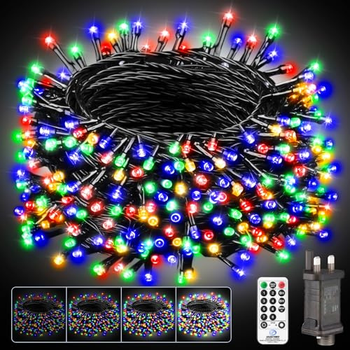 Outdoor Fairy Lights Mains Powered 25M - Multicolour 250 LED with Remote Xmax Tree Lights Waterproof String Light for Outside Indoor Halloween Party Decoration