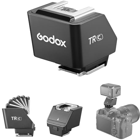 Godox TR-C TTL Blitzschuh-Adapter für iT20-C iT22-C iT30Pro-C Canon - 30mm Erhöhung & 0-90° Neigungseinstellung für Direkt-/Indirektblitz, Reduziert Objektivschatten, Kompatibel mit unter 300g