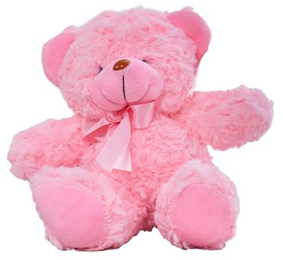 CBMZHF Plüschtier Teddybär, Rosa und Lila, Weich, 20 cm Höhe, 15 cm Breite, mit Schleife, Kuscheltier für Kinder (rosa)