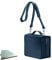 SartoriusSKIN Tasche BASIC Gr. L in Marine-Blau mit Tragegurt & Buchstütze: Nylon/Leder Jura-Einband Set für Beck'schen Loseblattwerke mit Textblockbreite 86 mm/Buchrückenbreite 105 mm